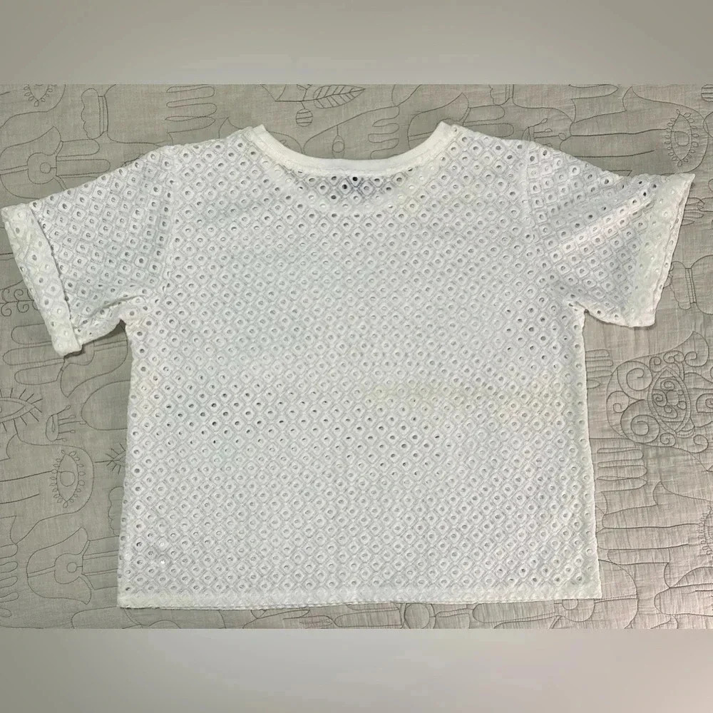 Anthropologie Postmark M White Chantal
Eyelet Top Black Short Sleeve Top - Picture 5 of 9